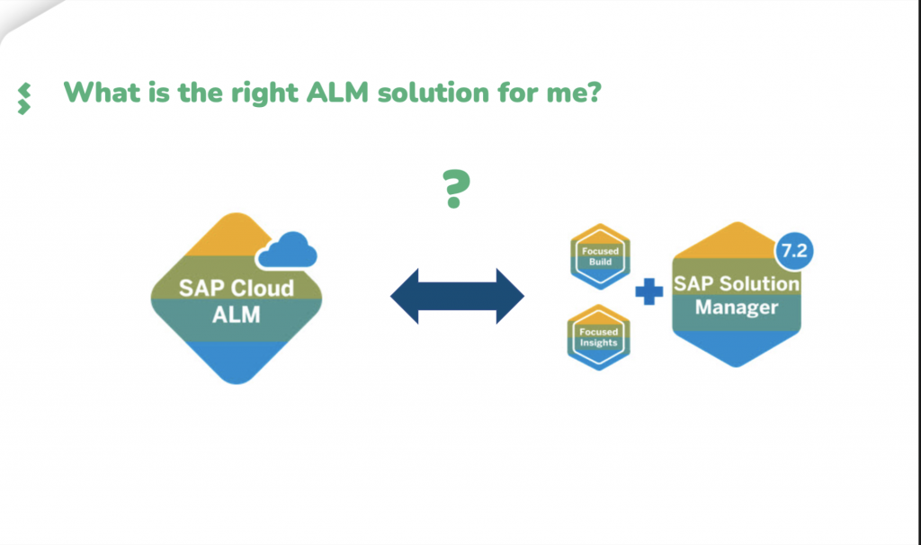 Cloud ALM vs. SAP Solution Manager